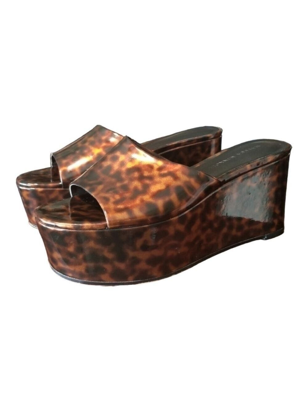 Rebecca Minkoff Animal Print Patent Leather Mules - Picture 1 of 4